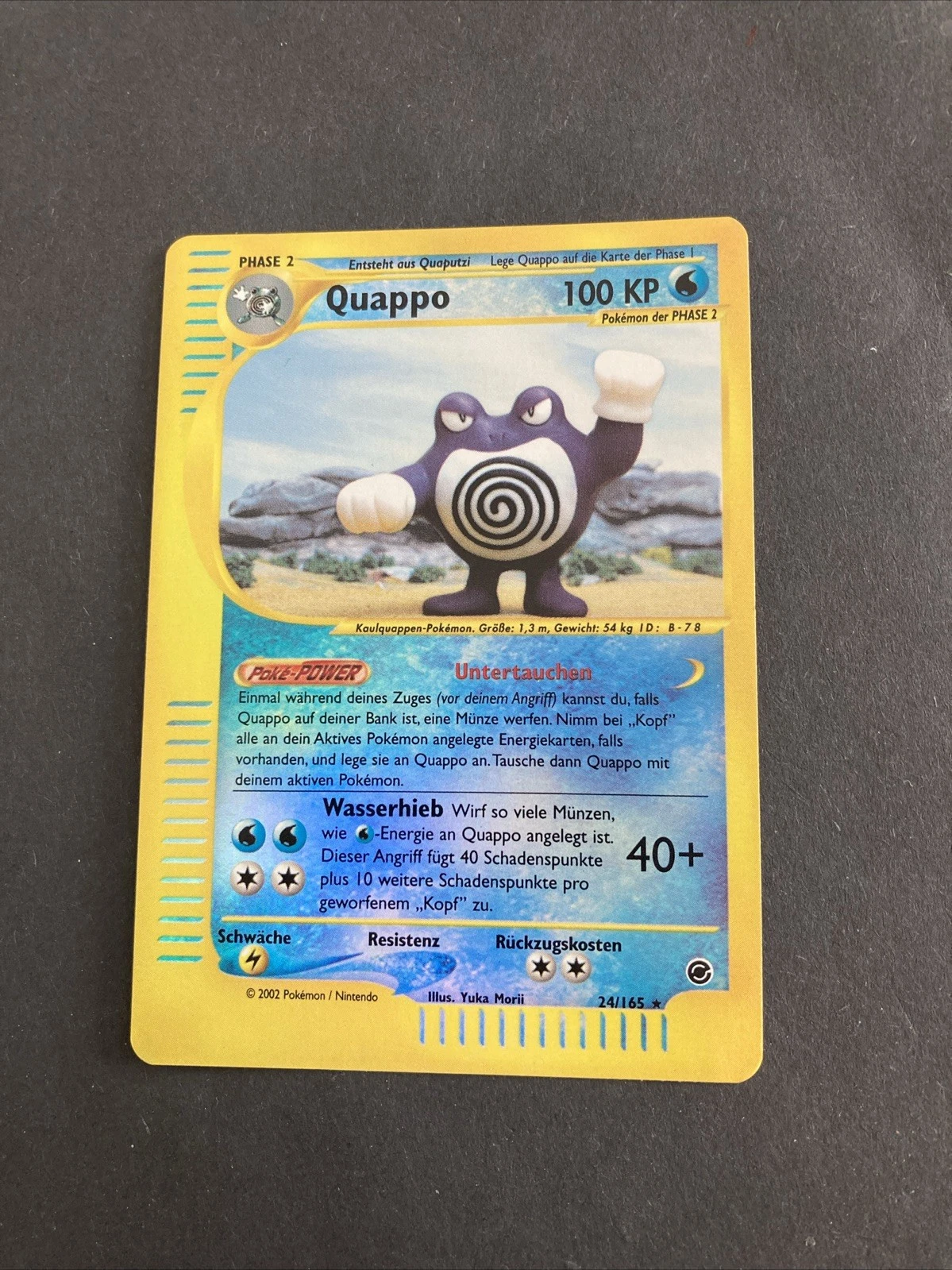 Quappo 24/165 Reverse Holo Pokémon Karte 2002 DE Deutsch Near Mint Vintage Rare