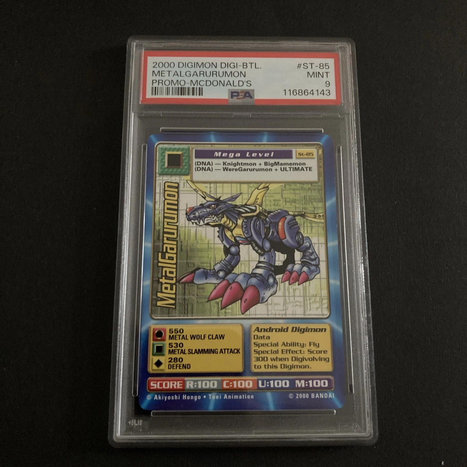 PSA 9 MetalGarurumon St- 85 Digimon Swedish