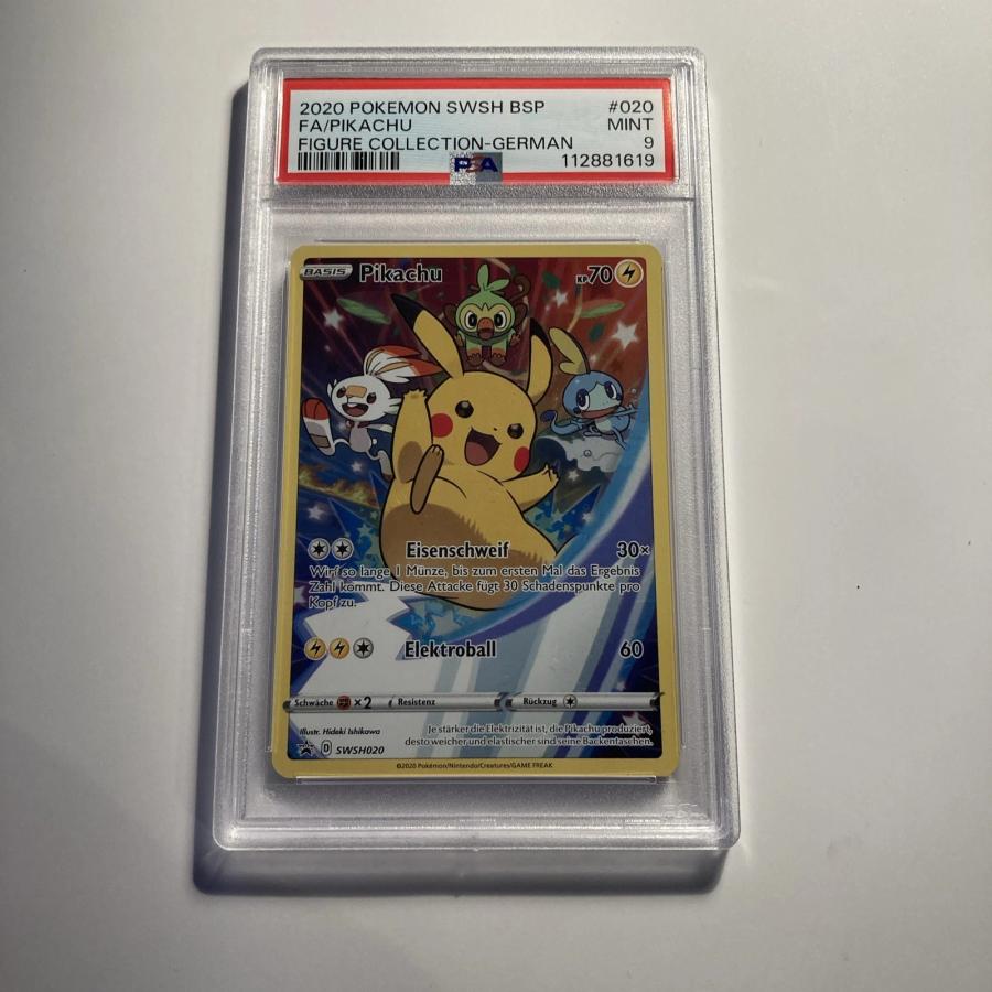Pokémon - Pikachu SWSH020 Fullart Black Star Promo PSA 9