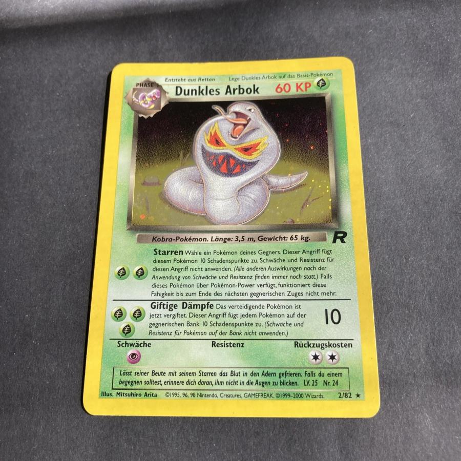 Pokémon Dunkles Arbok Holo Team Rocket 2/82