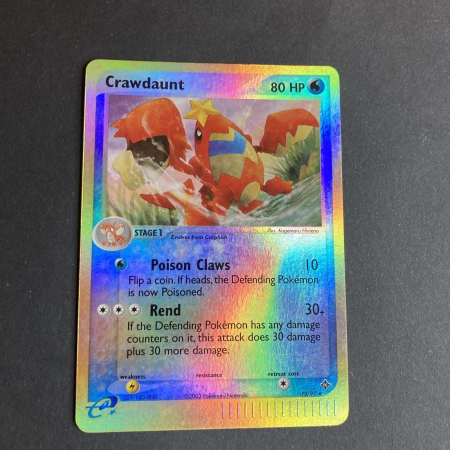 Crawdaunt 13/97 EX Dragon Reverse Holo Pokémon