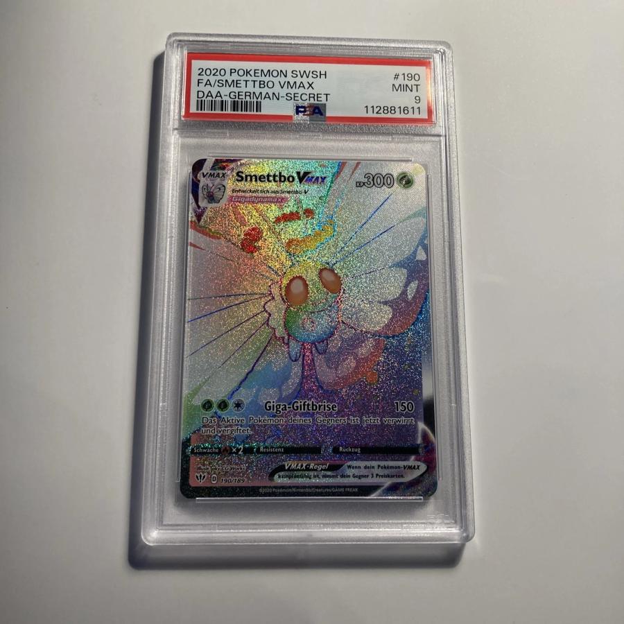 Smettbo Vmax 190/189 Flammende Finsternis Rainbow Rare PSA 9